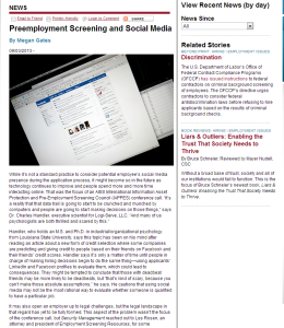 preemployment screening and social media